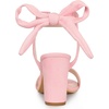 image:imageAllegra K Women Open Toe Ankle Tie Back Chunky Heel Sandals  Party SandalsBling Pink