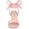image:imageAllegra K Women Open Toe Ankle Tie Back Chunky Heel Sandals  Party SandalsBling Pink