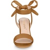 image:imageAllegra K Women Open Toe Ankle Tie Back Chunky Heel Sandals  Party SandalsBrown