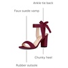 image:imageAllegra K Women Open Toe Ankle Tie Back Chunky Heel Sandals  Party SandalsBurgundy