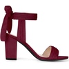 image:imageAllegra K Women Open Toe Ankle Tie Back Chunky Heel Sandals  Party SandalsBurgundy