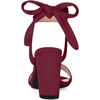 image:imageAllegra K Women Open Toe Ankle Tie Back Chunky Heel Sandals  Party SandalsBurgundy