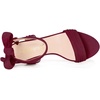 image:imageAllegra K Women Open Toe Ankle Tie Back Chunky Heel Sandals  Party SandalsBurgundy