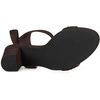 image:imageAllegra K Women Open Toe Ankle Tie Back Chunky Heel Sandals  Party SandalsDark Brown