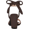 image:imageAllegra K Women Open Toe Ankle Tie Back Chunky Heel Sandals  Party SandalsDark Brown