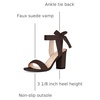 image:imageAllegra K Women Open Toe Ankle Tie Back Chunky Heel Sandals  Party SandalsDark Brown