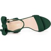 image:imageAllegra K Women Open Toe Ankle Tie Back Chunky Heel Sandals  Party SandalsDark Green
