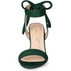 image:imageAllegra K Women Open Toe Ankle Tie Back Chunky Heel Sandals  Party SandalsDark Green