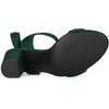 image:imageAllegra K Women Open Toe Ankle Tie Back Chunky Heel Sandals  Party SandalsDark Green