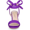 image:imageAllegra K Women Open Toe Ankle Tie Back Chunky Heel Sandals  Party SandalsDark Purple