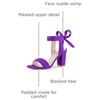 image:imageAllegra K Women Open Toe Ankle Tie Back Chunky Heel Sandals  Party SandalsDark Purple