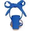 image:imageAllegra K Women Open Toe Ankle Tie Back Chunky Heel Sandals  Party SandalsDeep Blue