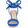 image:imageAllegra K Women Open Toe Ankle Tie Back Chunky Heel Sandals  Party SandalsDeep Blue