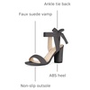 image:imageAllegra K Women Open Toe Ankle Tie Back Chunky Heel Sandals  Party SandalsGrey