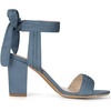 image:imageAllegra K Women Open Toe Ankle Tie Back Chunky Heel Sandals  Party SandalsHaze Blue