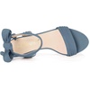 image:imageAllegra K Women Open Toe Ankle Tie Back Chunky Heel Sandals  Party SandalsHaze Blue