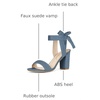 image:imageAllegra K Women Open Toe Ankle Tie Back Chunky Heel Sandals  Party SandalsHaze Blue