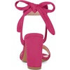 image:imageAllegra K Women Open Toe Ankle Tie Back Chunky Heel Sandals  Party SandalsHot Pink