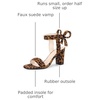 image:imageAllegra K Women Open Toe Ankle Tie Back Chunky Heel Sandals  Party SandalsLeopard