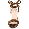 image:imageAllegra K Women Open Toe Ankle Tie Back Chunky Heel Sandals  Party SandalsLeopard
