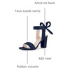 image:imageAllegra K Women Open Toe Ankle Tie Back Chunky Heel Sandals  Party SandalsNavy Blue