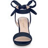 image:imageAllegra K Women Open Toe Ankle Tie Back Chunky Heel Sandals  Party SandalsNavy Blue