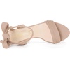 image:imageAllegra K Women Open Toe Ankle Tie Back Chunky Heel Sandals  Party SandalsNude
