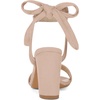 image:imageAllegra K Women Open Toe Ankle Tie Back Chunky Heel Sandals  Party SandalsNude