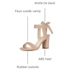 image:imageAllegra K Women Open Toe Ankle Tie Back Chunky Heel Sandals  Party SandalsNude