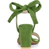 image:imageAllegra K Women Open Toe Ankle Tie Back Chunky Heel Sandals  Party SandalsOlive Green