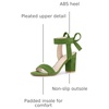 image:imageAllegra K Women Open Toe Ankle Tie Back Chunky Heel Sandals  Party SandalsOlive Green