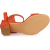 image:imageAllegra K Women Open Toe Ankle Tie Back Chunky Heel Sandals  Party SandalsOrange