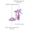 image:imageAllegra K Women Open Toe Ankle Tie Back Chunky Heel Sandals  Party SandalsPurple