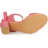 image:imageAllegra K Women Open Toe Ankle Tie Back Chunky Heel Sandals  Party SandalsWatermelon Red