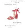 image:imageAllegra K Women Open Toe Ankle Tie Back Chunky Heel Sandals  Party SandalsWatermelon Red