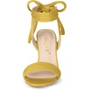 image:imageAllegra K Women Open Toe Ankle Tie Back Chunky Heel Sandals  Party SandalsYellow