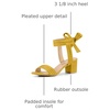 image:imageAllegra K Women Open Toe Ankle Tie Back Chunky Heel Sandals  Party SandalsYellow