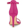 image:imageAllegra K Women Suede Ankle Strap High Stiletto Heel Open Toe Sandals  Faux Suede Vamp Stiletto Heel Open Toe Comfortable Fit Party Date Night Ready Adjustable Buckle ClosureHot Pink