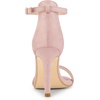 image:imageAllegra K Women Suede Ankle Strap High Stiletto Heel Open Toe Sandals  Faux Suede Vamp Stiletto Heel Open Toe Comfortable Fit Party Date Night Ready Adjustable Buckle ClosureDust Pink
