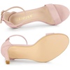 image:imageAllegra K Women Suede Ankle Strap High Stiletto Heel Open Toe Sandals  Faux Suede Vamp Stiletto Heel Open Toe Comfortable Fit Party Date Night Ready Adjustable Buckle ClosureDust Pink