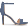 image:imageAllegra K Women Suede Ankle Strap High Stiletto Heel Open Toe Sandals  Faux Suede Vamp Stiletto Heel Open Toe Comfortable Fit Party Date Night Ready Adjustable Buckle ClosureHaze Blue