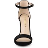 image:imageAllegra K Women Suede Ankle Strap High Stiletto Heel Open Toe Sandals  Faux Suede Vamp Stiletto Heel Open Toe Comfortable Fit Party Date Night Ready Adjustable Buckle ClosureBlack