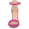 image:imageAllegra K Women Suede Ankle Strap High Stiletto Heel Open Toe Sandals  Faux Suede Vamp Stiletto Heel Open Toe Comfortable Fit Party Date Night Ready Adjustable Buckle ClosureHot Pink