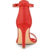 image:imageAllegra K Women Suede Ankle Strap High Stiletto Heel Open Toe Sandals  Faux Suede Vamp Stiletto Heel Open Toe Comfortable Fit Party Date Night Ready Adjustable Buckle ClosureOrange