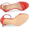 image:imageAllegra K Women Suede Ankle Strap High Stiletto Heel Open Toe Sandals  Faux Suede Vamp Stiletto Heel Open Toe Comfortable Fit Party Date Night Ready Adjustable Buckle ClosureOrange