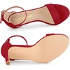 image:imageAllegra K Women Suede Ankle Strap High Stiletto Heel Open Toe Sandals  Faux Suede Vamp Stiletto Heel Open Toe Comfortable Fit Party Date Night Ready Adjustable Buckle ClosureRed