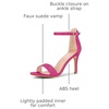 image:imageAllegra K Women Suede Ankle Strap High Stiletto Heel Open Toe Sandals  Faux Suede Vamp Stiletto Heel Open Toe Comfortable Fit Party Date Night Ready Adjustable Buckle ClosureHot Pink