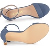 image:imageAllegra K Women Suede Ankle Strap High Stiletto Heel Open Toe Sandals  Faux Suede Vamp Stiletto Heel Open Toe Comfortable Fit Party Date Night Ready Adjustable Buckle ClosureHaze Blue