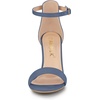 image:imageAllegra K Women Suede Ankle Strap High Stiletto Heel Open Toe Sandals  Faux Suede Vamp Stiletto Heel Open Toe Comfortable Fit Party Date Night Ready Adjustable Buckle ClosureHaze Blue