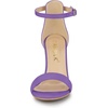 image:imageAllegra K Women Suede Ankle Strap High Stiletto Heel Open Toe Sandals  Faux Suede Vamp Stiletto Heel Open Toe Comfortable Fit Party Date Night Ready Adjustable Buckle ClosurePurple